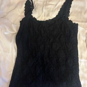 Hanky Panky Black Fitted Embellished Camisole